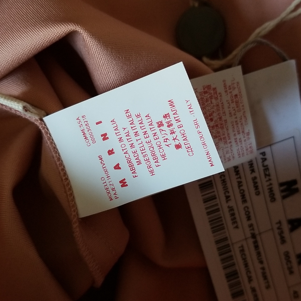 Marni Elastic Waistband Stirrup Pants Sand Pink Tan Size US 6 - Picture 6 of 9